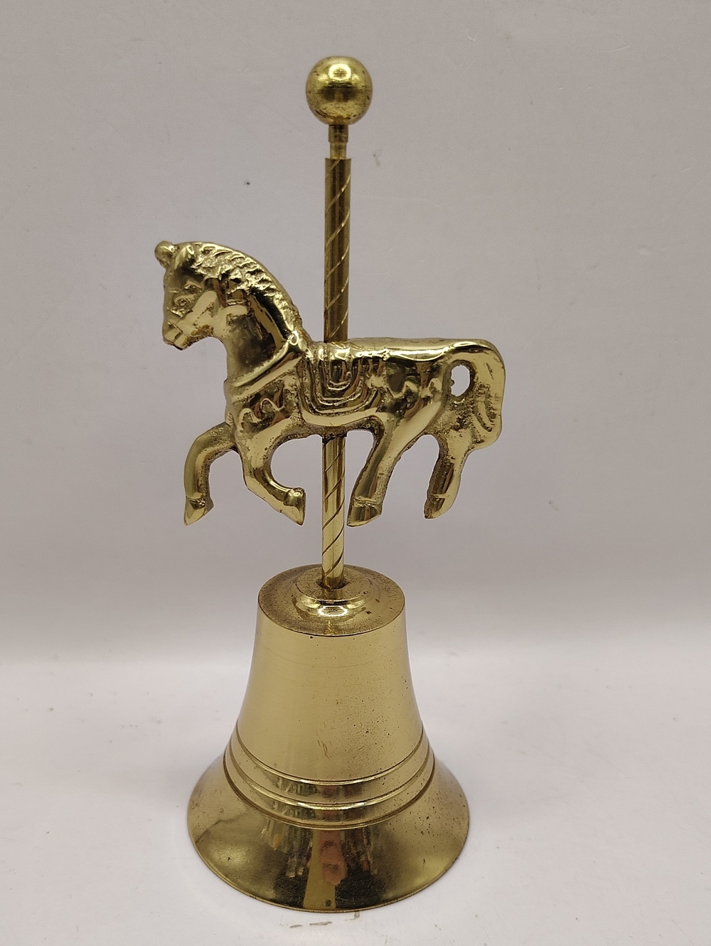 Vintage Brass Hand Bell - Handheld Solid Brass Bell